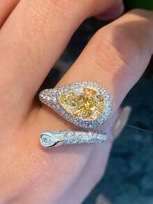 1枚精美立方氧化锆戒指，适合女性，可用于婚礼、订婚、情人节、派对等场合，是理想的礼物之选。 - 1# - 查看 8