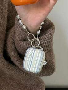 半透明星形设计软壳保护套，适用于苹果蓝牙耳机4/Pro/3/2，简约时尚，兼容苹果蓝牙耳机