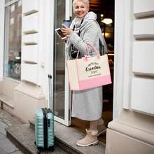 FORBIDDEN PAPER Gifts Tote Bag Important Stuff Tote Gift Gifts Birthday For Shopping Bag Grocery Bag Utility Tote - Pink-grandma-bag - View 4