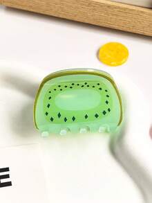 1个个性化逼真水果系列发爪，优雅甜美多功能新鲜水果柠檬、草莓、樱桃半圆形亚克力发夹，防滑牢固时尚大/小号发爪/发夹，女士发饰，适合休闲、通勤、半丸子头、齐肩发等场合，发夹，适合日常使用和送礼，发夹，发爪夹，秋冬女士假日装扮配饰 - 彩色 - 查看 21