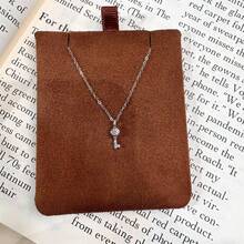 1 Piece Mini Bubble Small Key Necklace Clavicle Chain Exquisite Gentle Elegant Neck Chain - 白金 - 查看 9