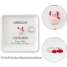 Ring Dish Tray - Sister Gifts Birthday Mothers Day, Sister Friend Gifts Women Presents, I Turtley Love You Gifts - Axolotl Grandaughter - View 4