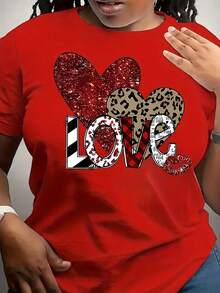 LOVE Two Lips In The Shape Of A Heart - Red - View 1