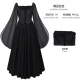 251117 Black Fairy Dress With Bell Sleeves