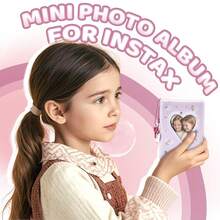 Mini Photo Album For Fujifilm Instax Mini Film, Ideal For  2x3 Photos, K Photocard Binder With Heart Cutout Cover, Hanging Hole For Pendant, 40 Pockets, 6 Styles, Pocket-Size Album (Pink) - Pink - 查看 7