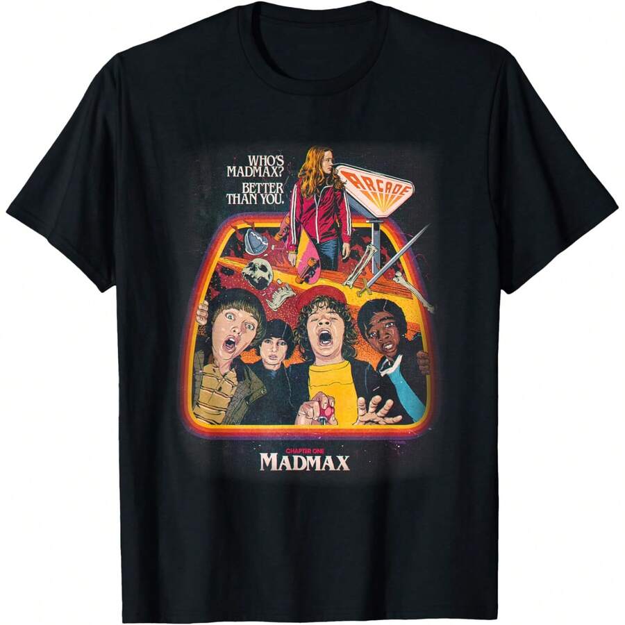 Stranger O ThingsZ SeasonZ 2 X Butcher Billy Madmax T-Shirt - màu đen - Xem 1