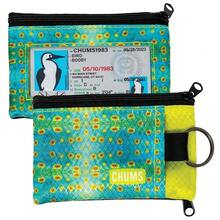Chums Surfshorts Wallet - Lightweight Slim Wallet W/RFID BlocFKing Card - Zippered, Minimalist Wallet W/Key Ring - Patterns - SpanishMackerel - View 2