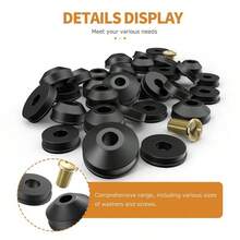 58/116 件套平垫圈和角垫圈以及黄铜水龙头螺丝组合装，用于更换各种快开式水龙头阀门上磨损的垫圈 - 彩色 - 查看 10