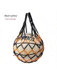 1pc Thick Nylon Woven Large Capacity Tote Bag, Multi-Functional Basketball/Football/Volleyball Net Storage Bag