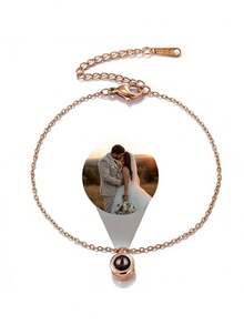 New Photo Projection Bracelet, Customized Color Photo Projection Bracelet, Personalized Openwork Circular Photo Projection Bracelet For Women, Memorial Group Photo Jewelry, Customized Girlfriend/Mother Photo Bracelet, Custom Birthday Commemorative Gift