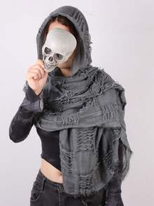 Áo choàng có mũ dành cho nam giới, lấy cảm hứng từ cướp biển thời Trung cổ, mang thiết kế pháp sư hậu tận thế, phong cách Viking cổ điển và phù hợp với trang phục Halloween theo chủ đề thời Phục hưng. - Xám - Xem 5