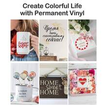 15pcs Glossy Permanent Vinyl Sheets, 12"X10", Handcraft Use, Compatible With Most Cutting Machines, Fit For Silhouette Cameo, Craft Cutting Projects - Mixed Colors - View 6