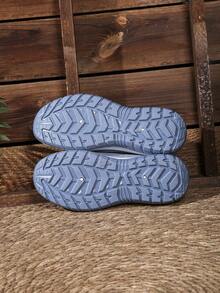 Zapatos de mamá de talla grande, zapatos casuales de mujer con malla transpirable, diseño hueco sin cordones, zapatos casuales con suela blanda y cómoda, zapatos de enfermera - Azul vaquero - Ver 7