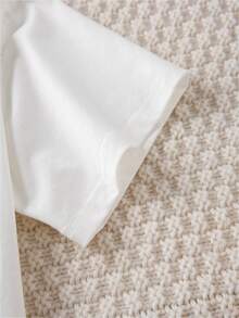 St. Patrick's Day, Girls' Fashionable T-Shirt, Clover Heart, Printed Pattern, Comfortable And Soft, Casual And Versatile, Suitable For Interactive Entertainment - 白色 - 查看 4