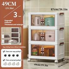 Caixas organizadoras com tampas - Caixa de armazenamento de 3 camadas de 49cm (48QT) (19.3in) - Ver 12