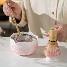 Crackle Glaze Matcha Bowl Set, Matcha Tools Set Including Matcha Bowl, Matcha Whisk Stand