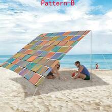 1pc 2D Digital Print Sun Shade Cloth, 5 Different Styles Of Faux Wood Grain & Stone Patterns, Features Include Printed Pattern, Wind Resistant, Detachable, Lightweight, Semi-Shading, Dust-Proof, And Wear-Resistant. - Multicolor - View 7