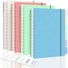Graph Paper Notebook, Spiral Notebook, Large B5 Graph Notebook Journal, 8inch X 10inch Graphing Grid Notebooks For Lab, Engineering, Math, Schoolsss, Work, 24pcs Index Tabs, Assorted Pastel, 5 Squares/Inch - Graph - View 1