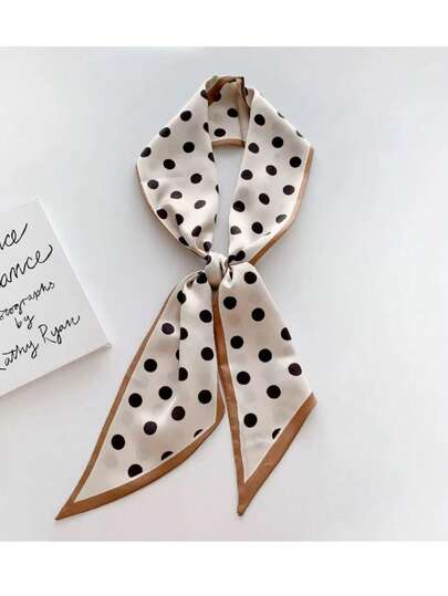 1pc Reversible Horse Chain Print Satin Scarf, Women Dress, Shorts, Belt, Bag, Hat, Ribbon, Waist Belt