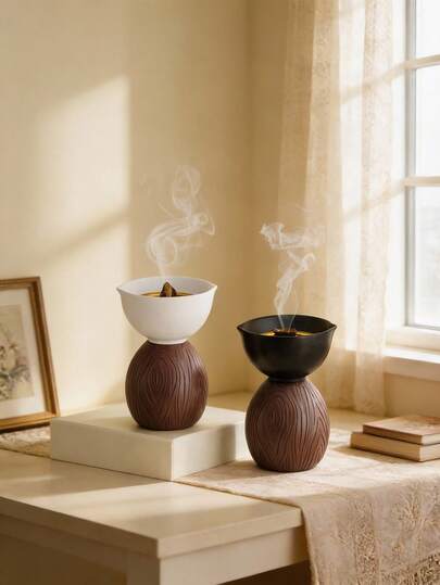 1pc Creative Resin Incense Burner - Modern Minimalist Exquisite Decor For Home, Office, Party, Yoga & Meditation, Ideal Gift