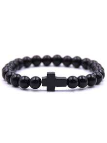 Natural Stone Turquoise, Volcanic Agate, Cross Bracelet, Popular Cross-Border E-Commerce Item - Bracelet - View 9