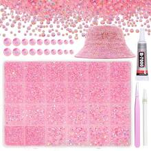 21000Pcs Light Pink Rhinestones For Bedazzling Kit, Mix Sizes Jelly Bedazzling Resin Gems, Pink AB Gems Bedazzling For Crafting, Flatback Resin Rhinestones For Craft DIY Face Makeup - S17 - 查看 2