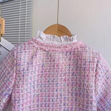 2pcs Girls Short Jacket And Skirt Set, Fashion Autumn/Winter - Pink - View 7