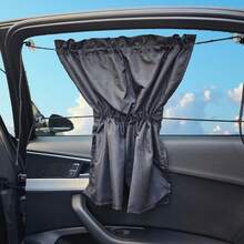 2pcs/4pcs Car Side Window Sunshade With Suction Cup, Privacy Blackout Sun Shade, Heat Insulation Curtain - Suction Cup Double Rope - View 6