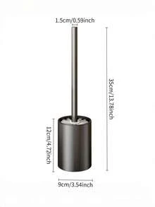 1 Set Wall-Mounted Toilet Brush With Holder, Bathroom Brush, Comprehensive Cleaning Brush, Suitable For Home Bathroom, Stainless Steel Toilet Brush, Long Handle, Toilet Cleaning Tool, Household Essential - Multicolor - View 5