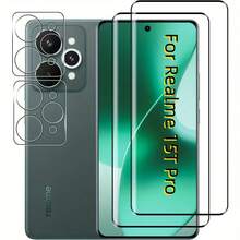 适用于 Realme GT7 / GT7 T / GT7 Pro / 15T / 15T Pro 的 4 片装摄像头镜头保护膜，手机屏幕保护膜，设备保护，时尚设计，完美贴合，耐用玻璃，高品质保护膜，手机屏幕保护膜 - 無色 - 查看 14