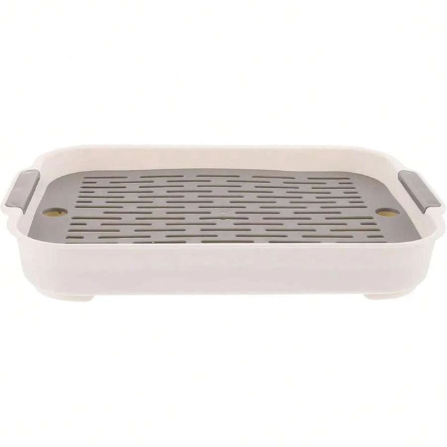 Arenero Rectangular para Conejos, Baños para Mascotas Pequeñas, Caja De Arena De Plástico, Ideal para Jaulas De Conejos Y Cobayas,38953524 - Camel - Ver 1