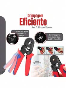 3-In-1 Crimping Tool For Electrical Use - Strips, Crimps, And Presses Tubular Eyelets Safely (Kit With 1200 Terminals) - 剝線鉗 - 查看 5