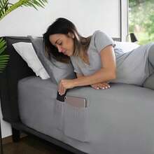 Juego de Sbanas de Microfibra Suave de Lujo con Doble Cepillado / 1800 Hilos de Alta Calidad y Bolsillo Lateral para Accesorios (Lavanda, King Size) - tamaño king + lavanda - Ver 8