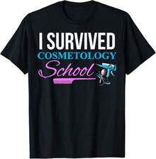 Funny Cosmetology Graduation Gift Unisex T-Shirt - 黑色 - 查看 1