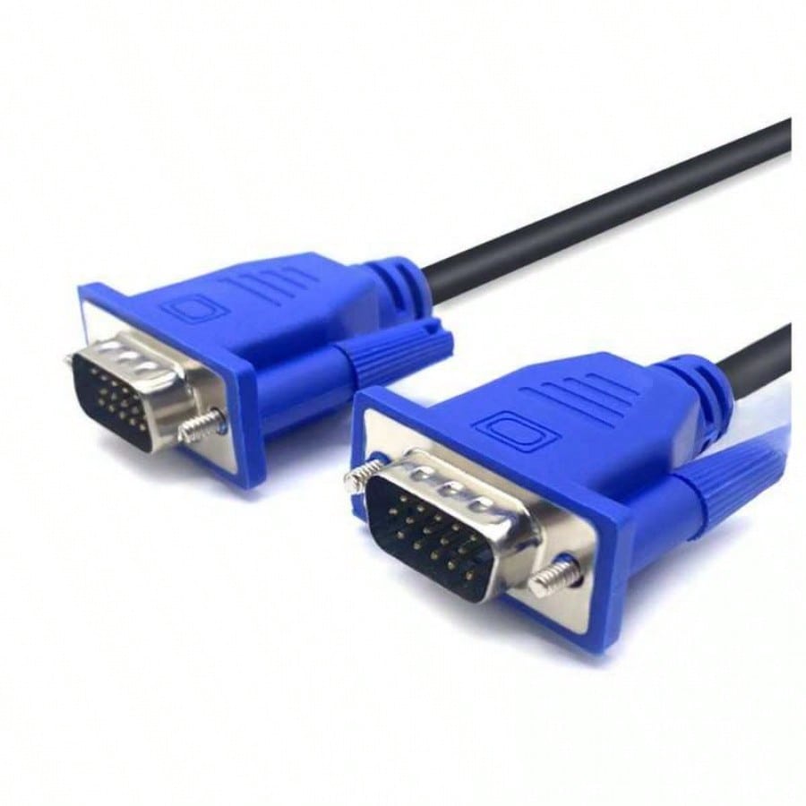 Cable VGA Macho a Macho Conectores Azules para Monitor PC y Proyector Alta Durabilidad