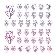 36pcs Tulip Flower Shape Paper Clips With Clear Box, Pink And Purple, Funny Cute Paperclips Bookmarks Planner Clips For Fun Office Supplies Schoolsss Gifts Wedding Decoration - Tulip36pcsPp - View 1