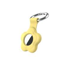 1pc Flower Shaped Silicone Protective Case With Keychain, Compatible With Apple AirTag Tracker, For Backpack, Keys, Pets And Other Items Anti-Lost Protection