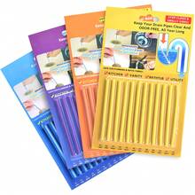 4 Paquetes Tratamiento Contra Malos Olores en Tuberias y Coladeras, Limpiador de Desagües,Palillos para Desagüe, Limpiador de Desagües, Pipe Cleaning Sticks, para Cocina,Baño,Inodoro (48Pcs) - De Estado sólido - Ver 8