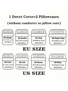 3pcs Bedding Set (1 Duvet Cover + 2 Pillowcases, No Filler), Black Bow & Letter Pattern, Suitable For Daily Use, Festivals, Gifts For Lovers, Friends, Family, Soft, Warm, Skin-Friendly Duvet Cover, Various Sizes, Extra Large Size, Fit For Couples Or Single Bed, Suitable For Boys, Girls, Teenagers Bedroom, Guest Room, Game Room, Vacation Rental And Hotel - 2778+SJT+K - View 3