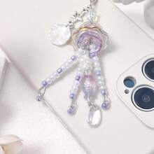 1-4PCS Cute Phone Charms Aesthetic Y2K Cell Phone Charms Strap Strawberry Butterfly Star PhoneCharm Y2K Accessories For Bag Keychain  Camera Pendants Decor - Pink & PurpleJellyfish - View 7