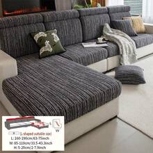 1pc Bohemian Sofa Slipcover, Wrinkle-Resistant, Pilling-Resistant, Machine Washable, Anti-Scratch, Anti-Slip, Reusable, Suitable For All Seasons, Pet-Friendly, For Bedroom & Living Room - Dark Grey - View 13