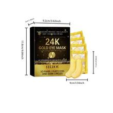 24K金眼膜，10对装 - 深层补水眼膜，紧致提拉眼周肌肤，提升肌肤弹性，减少浮肿、黑眼圈和皱纹，抗衰老胶原蛋白眼膜，男女通用 - 彩色 - 查看 6