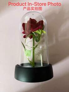 圆顶形人造玫瑰永生花礼盒，适合情人节、教师节、圣诞节（款式随机，不可指定，介意者慎拍）