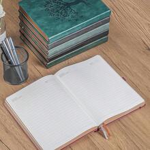 Thick Lined Journal Notebook With Pen, 360 Pages 100gsm Paper, Brown Sprayed Edge, Journal For Writing B5 Ruled Notebook ,Leather Hardcover,Perfect For Work, Office Or Schoolsss, 7.8'' X 10'' Wine Red - 酒紅色B5線 - 查看 5