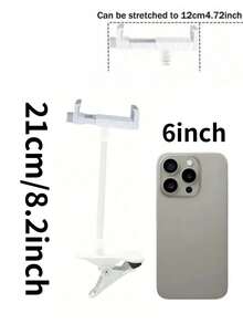 全新 360° 旋转柔性螺旋底座手机支架（21cm/41cm），带摄像头安装座，通用床头支架，适用于智能手机、家庭安全摄像头和婴儿监视器。 - 支架 - 查看 9