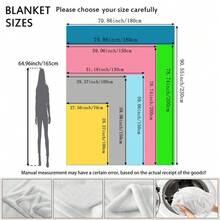 1pc Sanrio Cartoon Cute Hello Kitty Pattern Nap Blanket, Soft & Warm Blanket For Leisure, Camping, Travel, Versatile Use In Office, Living Room, Bedroom - Multicolor - View 2