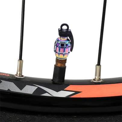 1个山地自行车气门帽，摩托车汽车自行车彩色铝合金气门帽