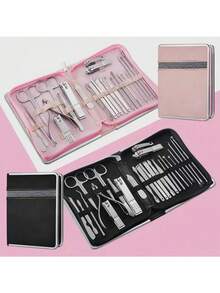 Bộ dụng cụ làm móng tay và móng chân 12 trong 1 bằng thép không gỉ, bộ chăm sóc móng chuyên nghiệp kèm hộp da, thích hợp sử dụng tại nhà, văn phòng, du lịch ngoài trời, món quà hoàn hảo cho nam và nữ, phụ kiện du lịch thiết yếu. - Nhiều màu - Xem 9