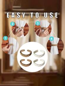 1pc Vintage Style Linen Woven Curtain Ties - Rustic Curtain Fixing Strap For Living Room Window Decoration - 8.66in*0.79in - View 10