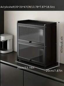 New Practical Desktop Storage Rack, 2-Tier/3-Tier Acrylic Transparent Window Cosmetic Storage Rack, Large Capacity Kitchen Countertop Storage Rack, Ideal For Storing Cosmetics And Groceries, Perfect Holiday Gift, Multi-Layer Storage Rack, Multi-Function Organizer